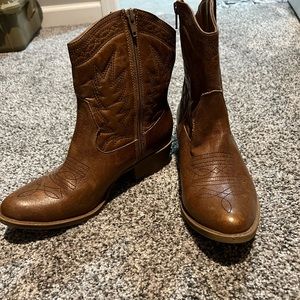 Cowboy style ankle boots